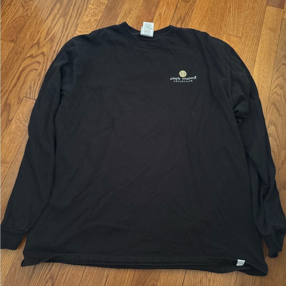 Simply Southern Classic Black and Gold Long Sleeve Pineapple Tee